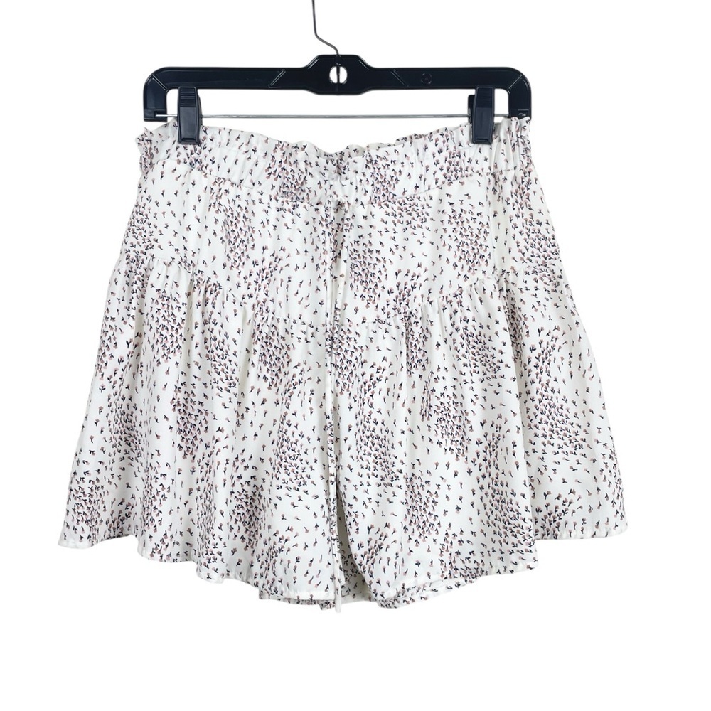 Saints & Hearts High Waist Pull On Shorts White and Dainty Floral Size L